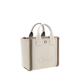 Beige Cotton Shoulder Bag
